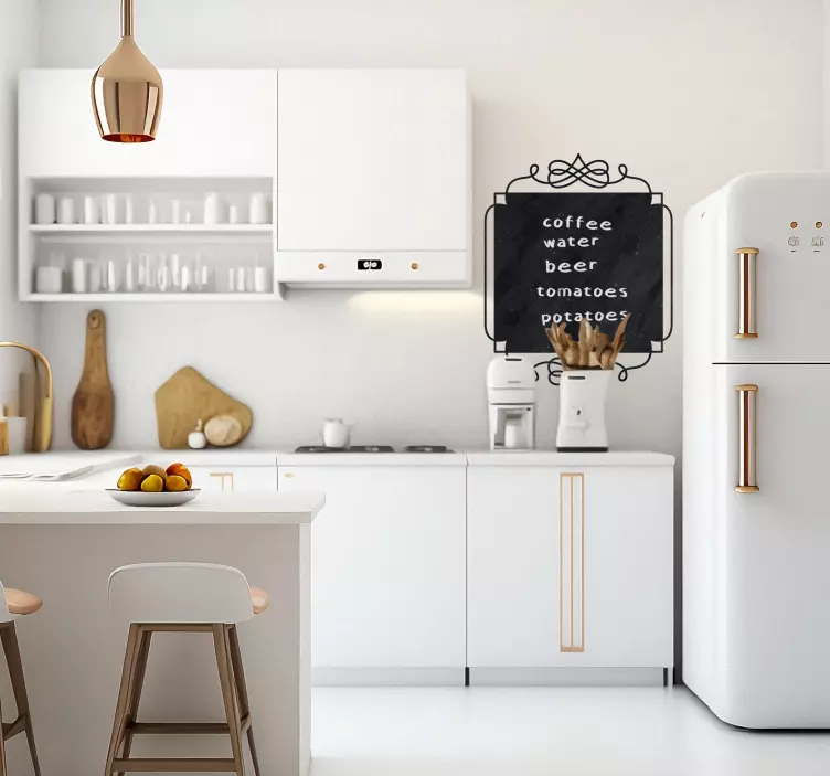 Naklejka kwadratowa tablica czarna vintage - TenStickers