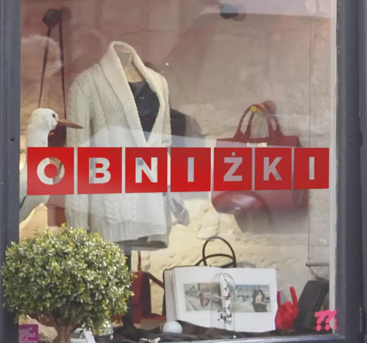 Naklejka kwadraty obniżki - TenStickers