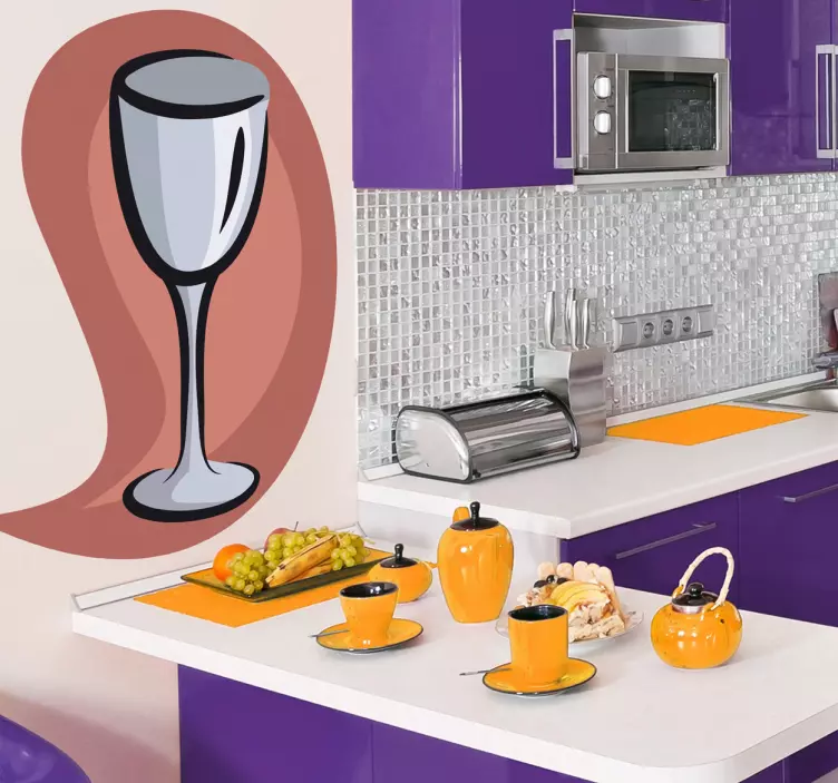 Naklejka lampka wina - TenStickers