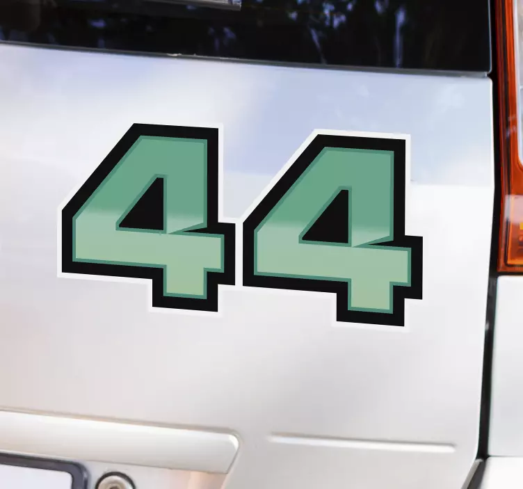 Naklejka samochodowa Lewis Hamilton 44 - TenStickers