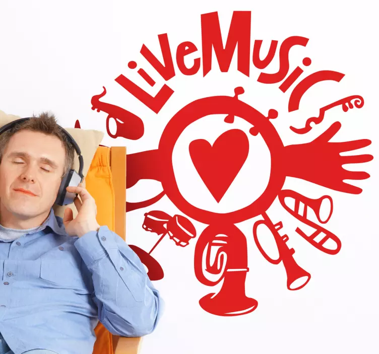 Naklejka Live Music - TenStickers