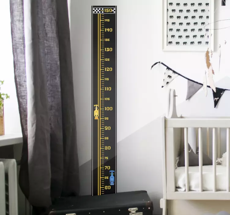 Naklejka miara wysokości wyścigi - TenStickers