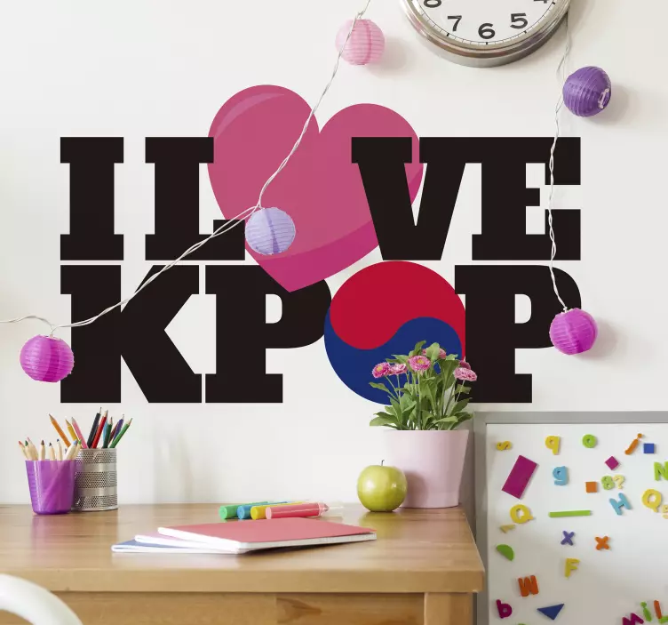 Naklejki ścienne i love kpop - TenStickers