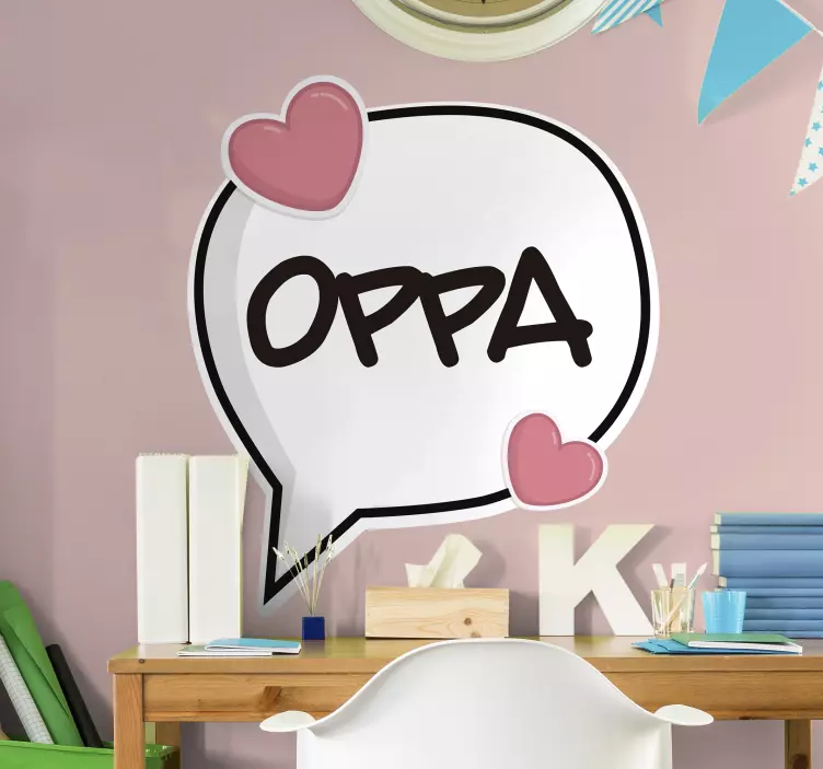 Naklejka ścienna oppa kpop music - TenStickers
