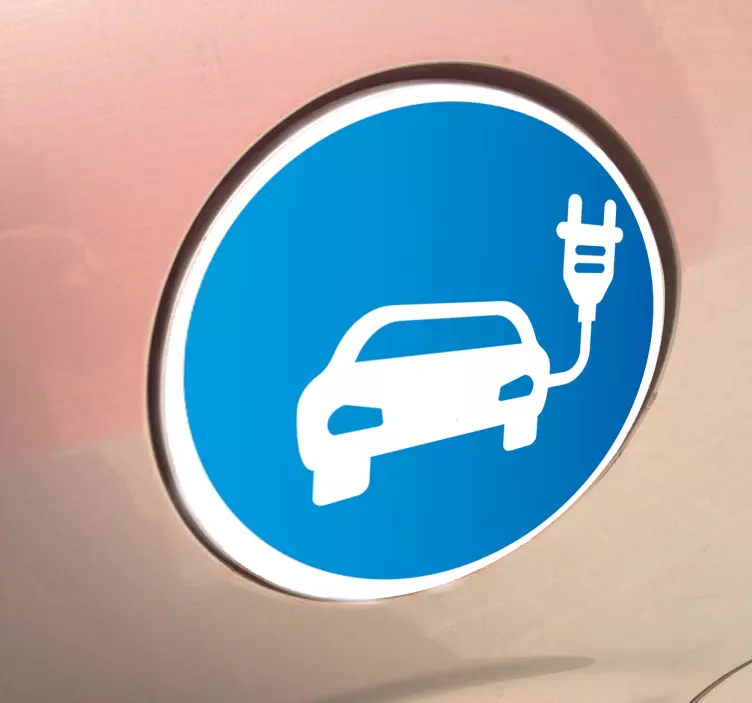 Naklejka na samochód elektryczny symbol - TenStickers
