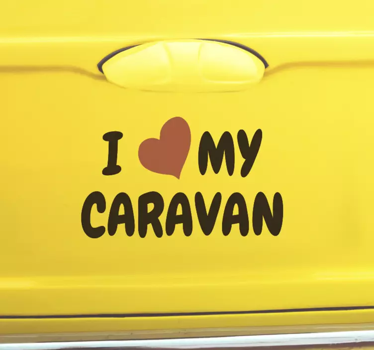 Naklejka na kampera I love my caravan - TenStickers