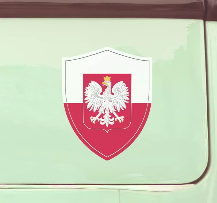 Naklejka na samochód Polskie godło - TenStickers