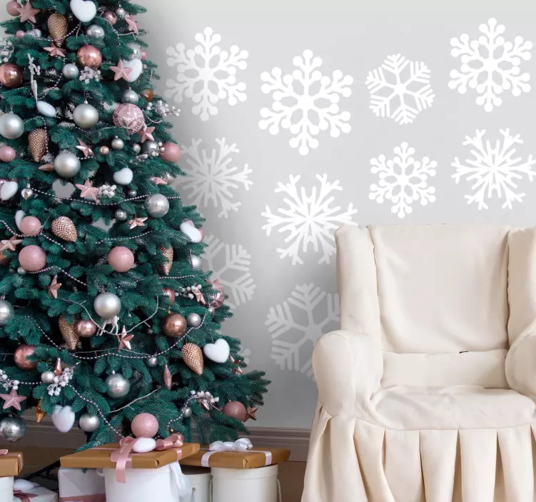 Naklejka na święta Mała jednokolorowa paczka - TenStickers