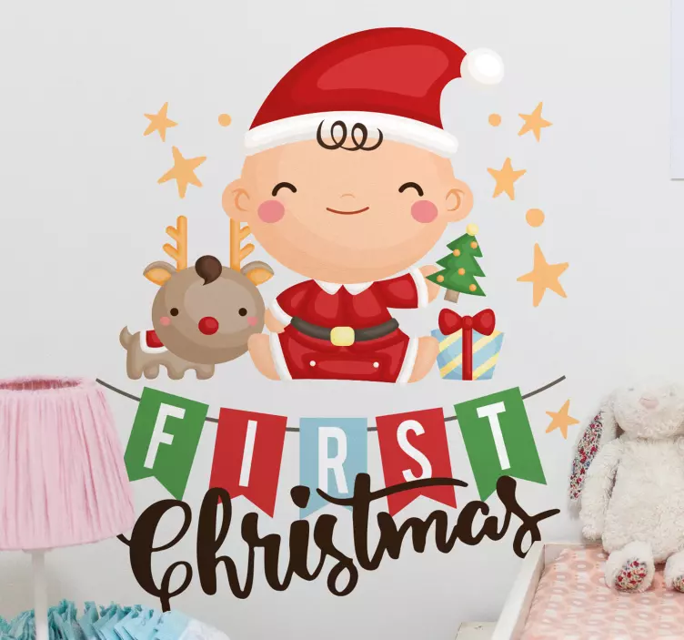 Naklejka na święta Moja pierwsza gwiazdka - TenStickers