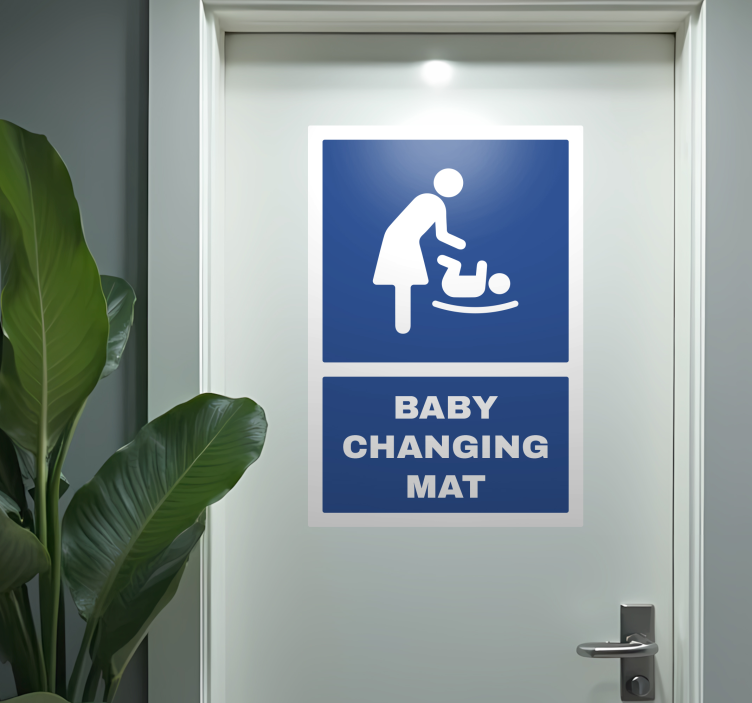Naklejka na drzwi baby changing mat - TenStickers