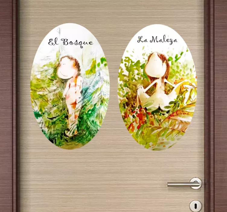 Naklejka na drzwi toalety - TenStickers