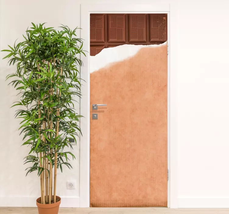 Naklejka na drzwi wejście do czekoladowego baru - TenStickers