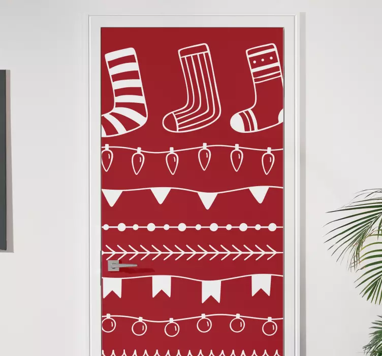 Naklejka na święta bożego narodzenia wesołe wzory - TenStickers