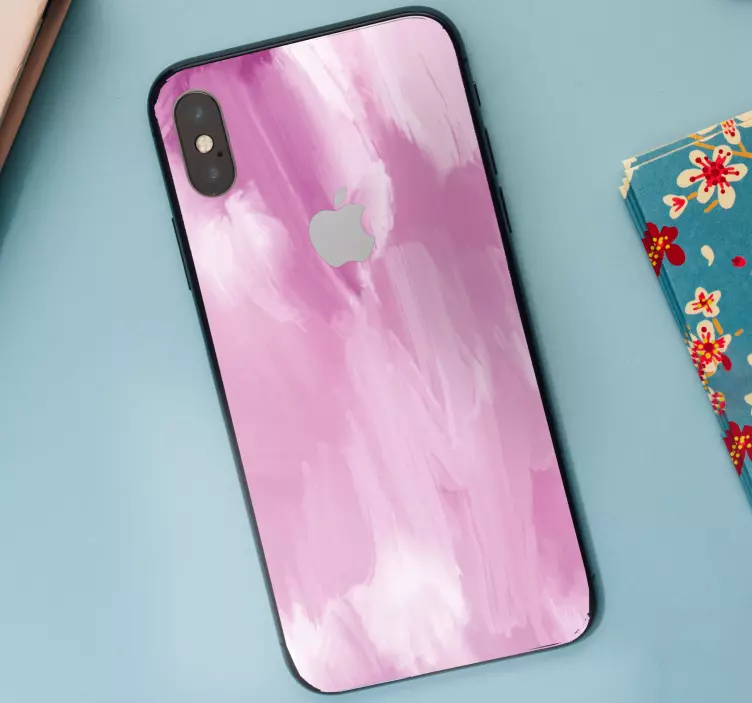 Naklejka na Iphone różowa abstrakcyjna paleta - TenStickers