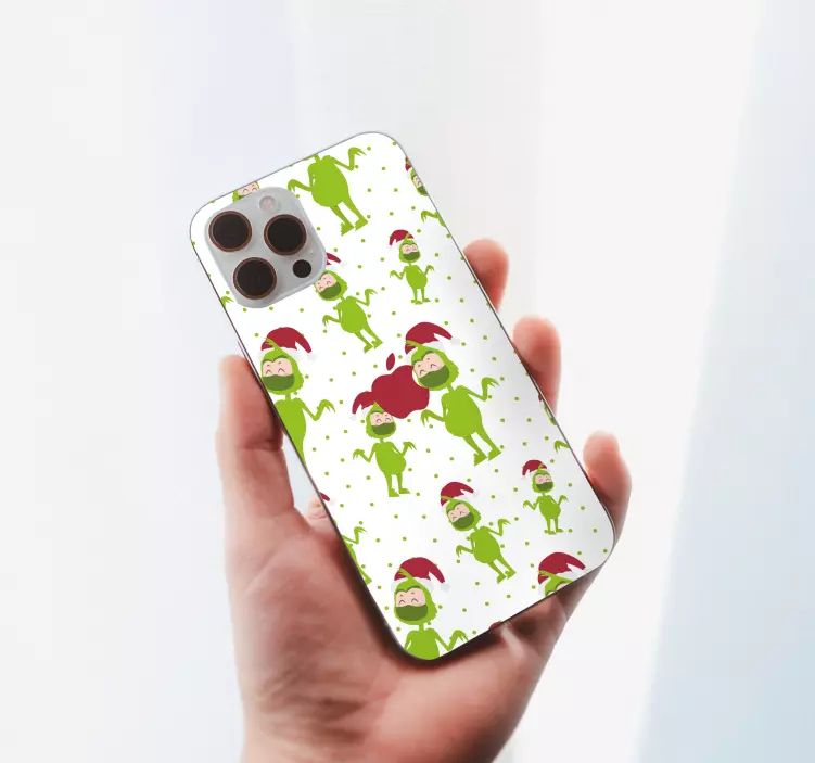 Naklejka na Iphone wesołe zielone postacie - TenStickers