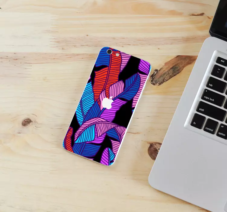 Naklejka na Iphone żywe motywy liści - TenStickers