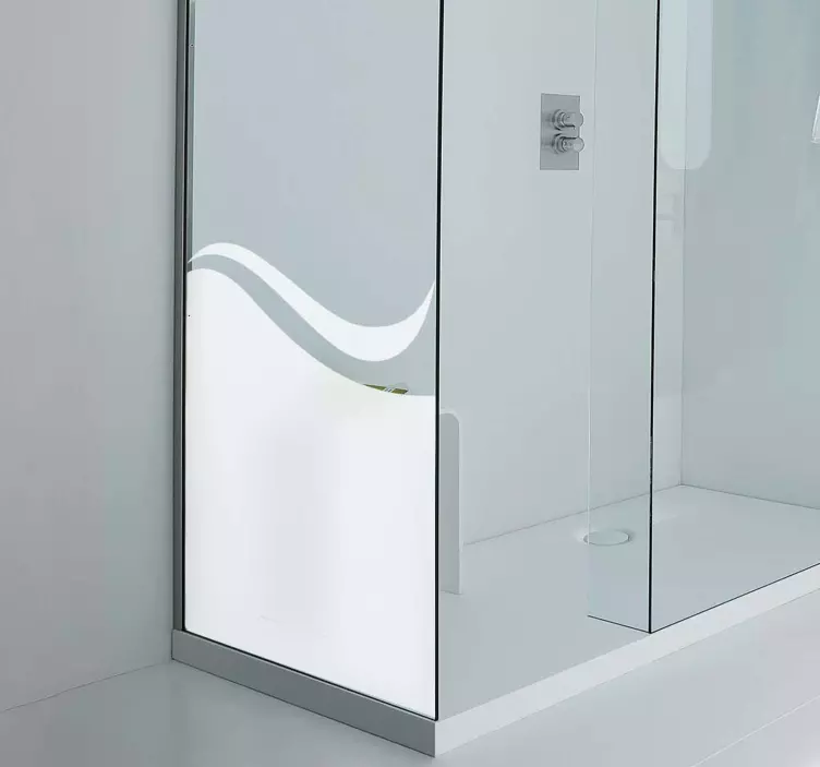 Naklejka na prysznic kolor abstrakcyjnych fal - TenStickers