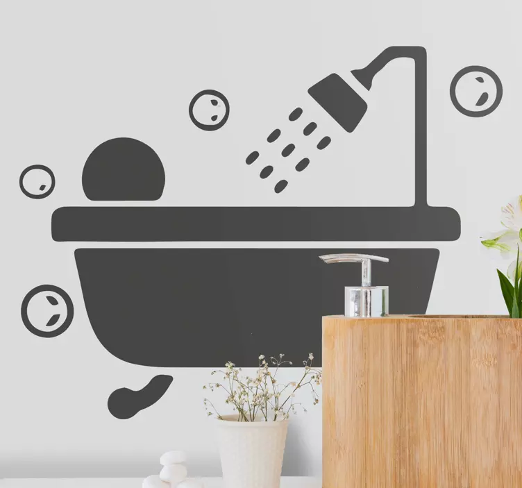 Naklejka na prysznic Kąpieli - TenStickers