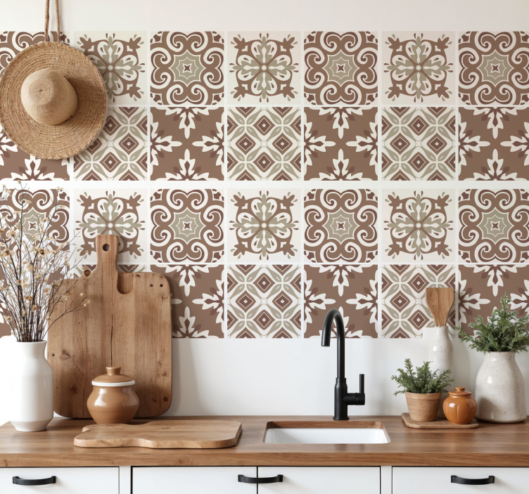 Naklejka na kafelki mocha mousse - TenStickers