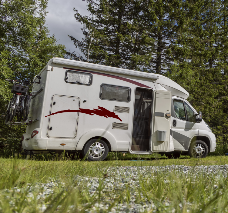 Naklejka na kampera abstrakcyjna linia - TenStickers