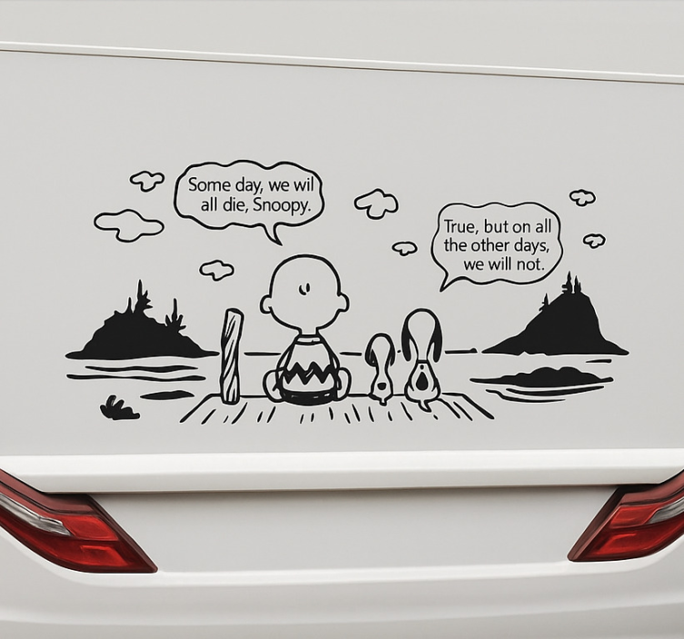 Naklejka na kampera snoopy i charlie lake - TenStickers