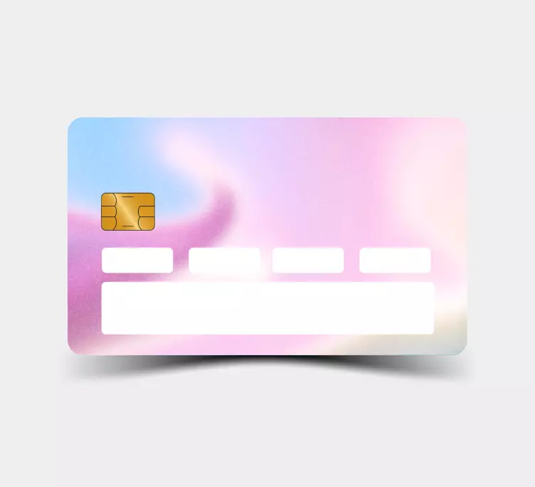 Naklejka na kartę płatniczą Gradientowa ziarnista tekstura wody - TenStickers