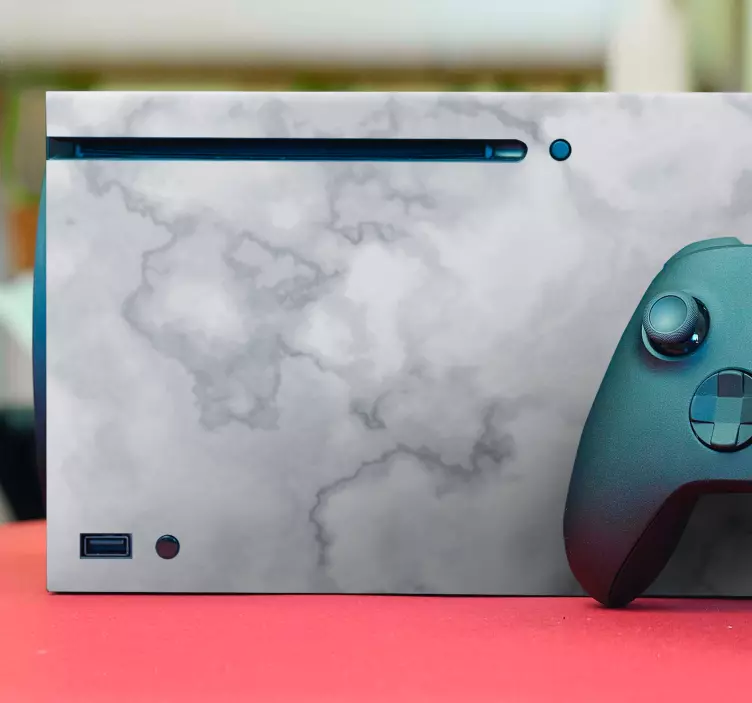 Naklejka na Xbox Biała marmurowa tekstura - TenStickers
