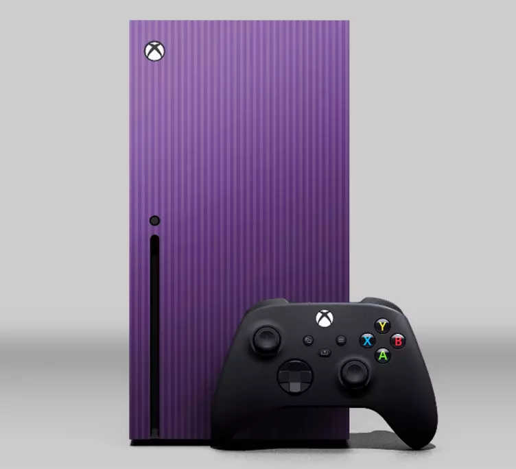 Naklejka na Xbox Fioletowy kolor z paskami - TenStickers