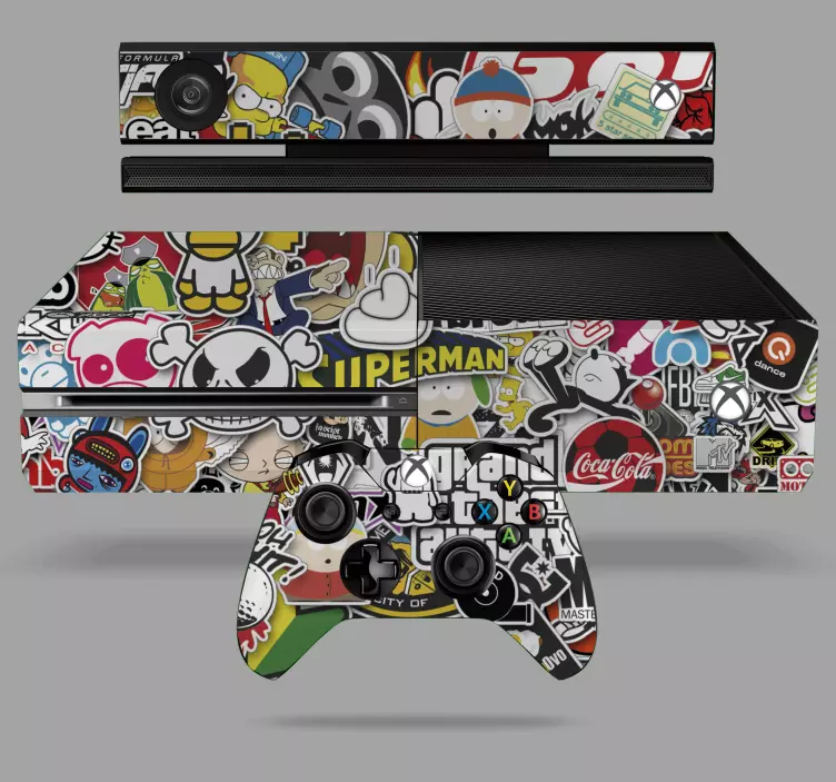 Naklejka na Xbox Oryginalne symbole graffiti - TenStickers