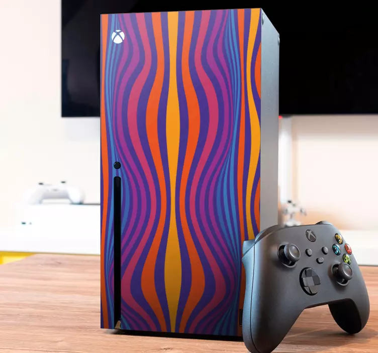 Naklejka na Xbox Psychodeliczne groovy linie - TenStickers