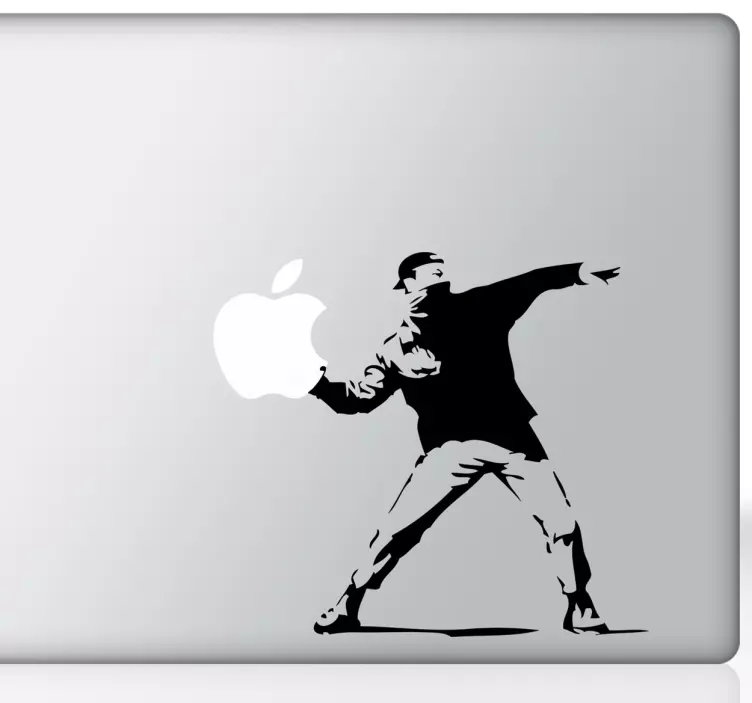Naklejka na laptop Banksy rewolucja - TenStickers