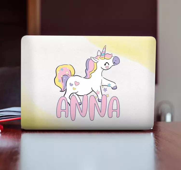Naklejka na laptopa Magiczny wzór jednorożca - TenStickers