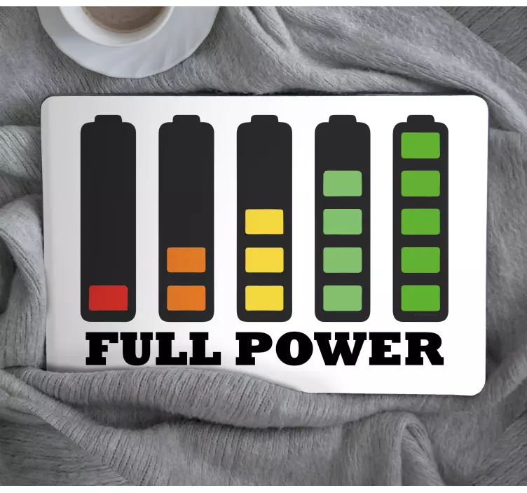 Naklejka na laptopa Od niskiej do pełnej mocy - TenStickers