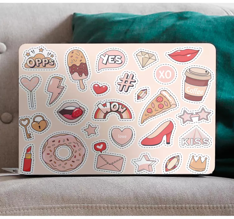 Naklejka na laptopa Pakiet naklejek w stylu vintage - TenStickers