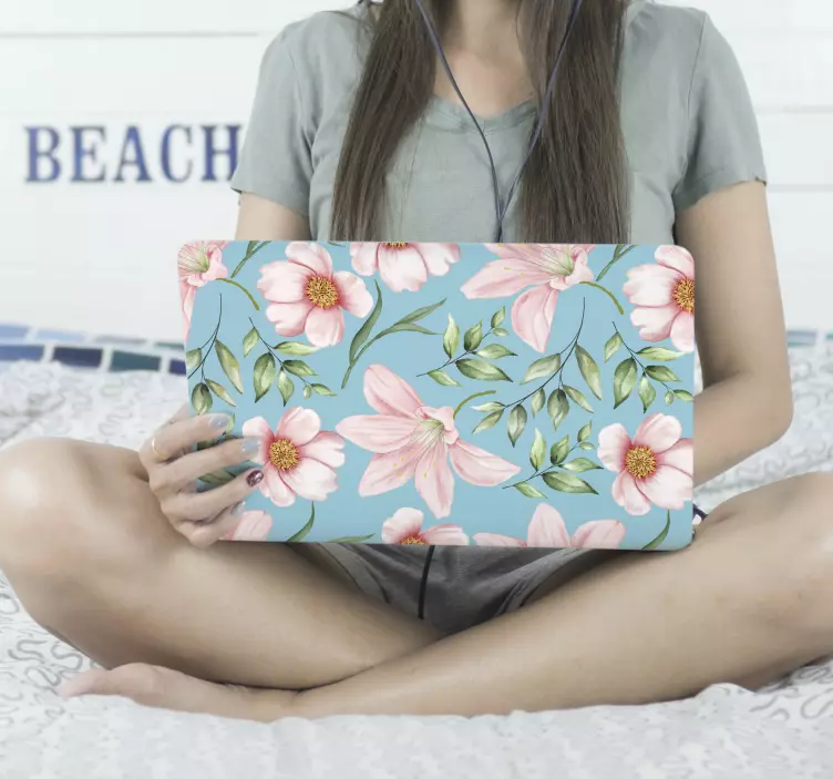 Naklejka na laptopa Romantyczny wystrój w stylu vintage - TenStickers