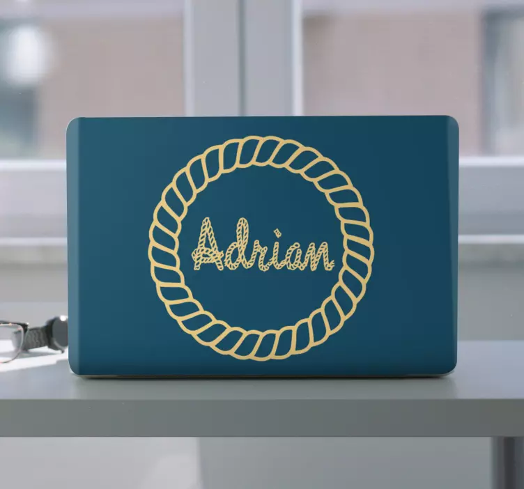 Naklejka na laptopa Spersonalizowana szata i kotwica - TenStickers