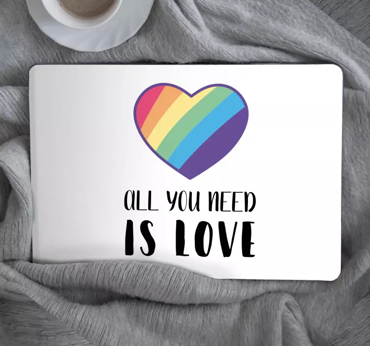 Naklejka na laptopa Symbol miłości społecznej lgbt - TenStickers