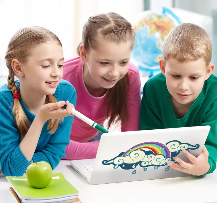 Naklejka na laptop tęcza - TenStickers