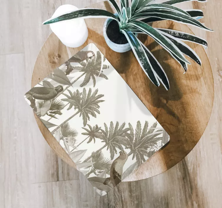 Naklejka na laptopa vintage tropikalnej fauny - TenStickers