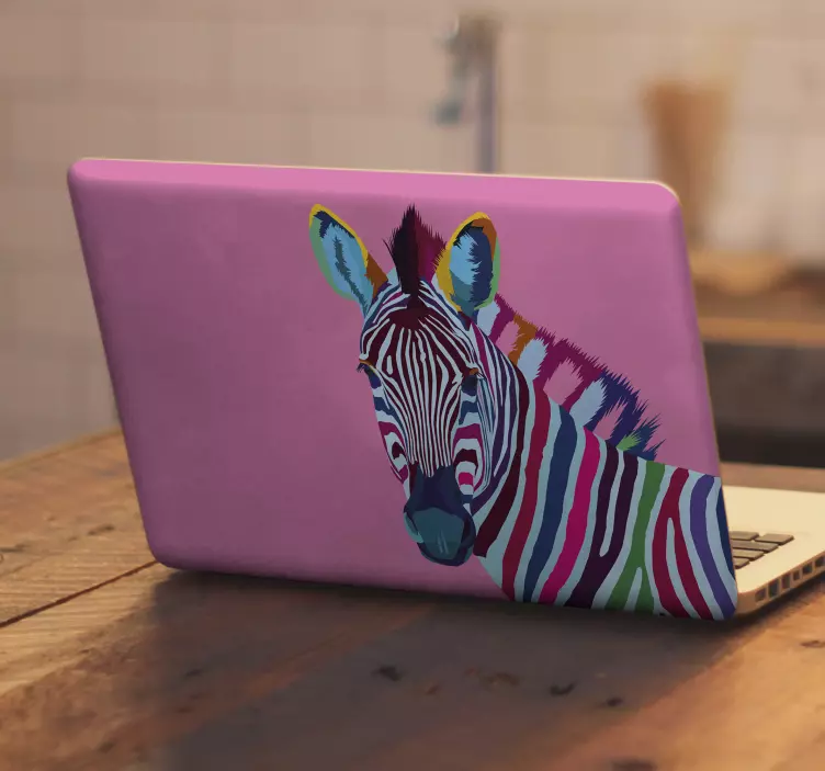 Naklejka na laptopa zebra pop-art - TenStickers