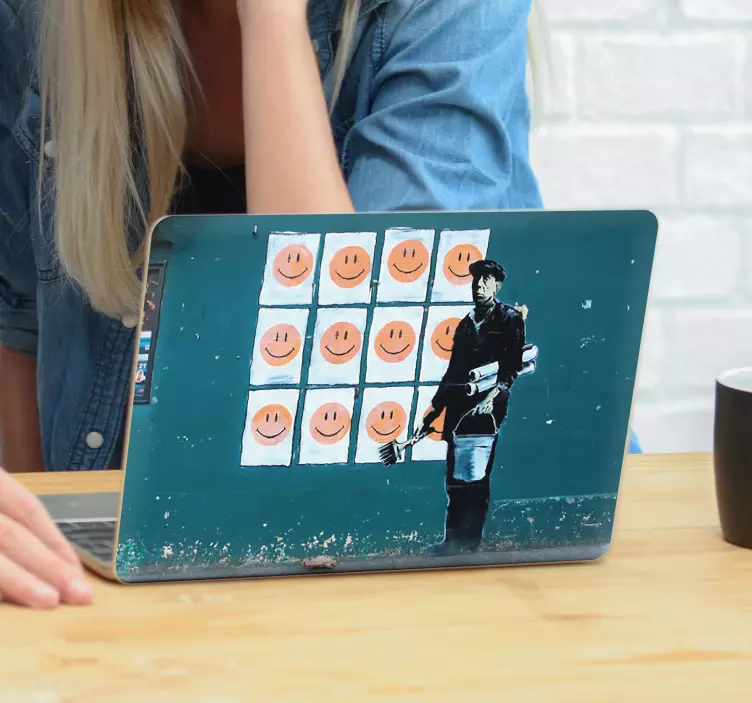 Naklejka na laptopa Banksy sarkazm - TenStickers