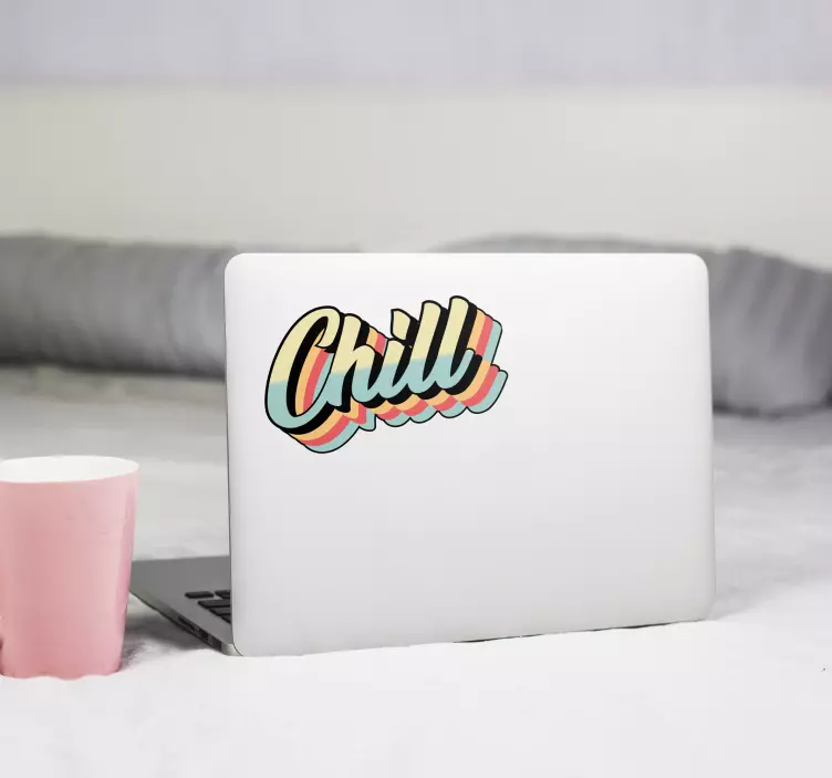 Naklejka na laptopa Chill w stylu vintage - TenStickers
