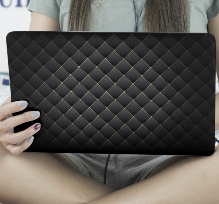 Naklejka na laptopa Czarna tekstura - TenStickers