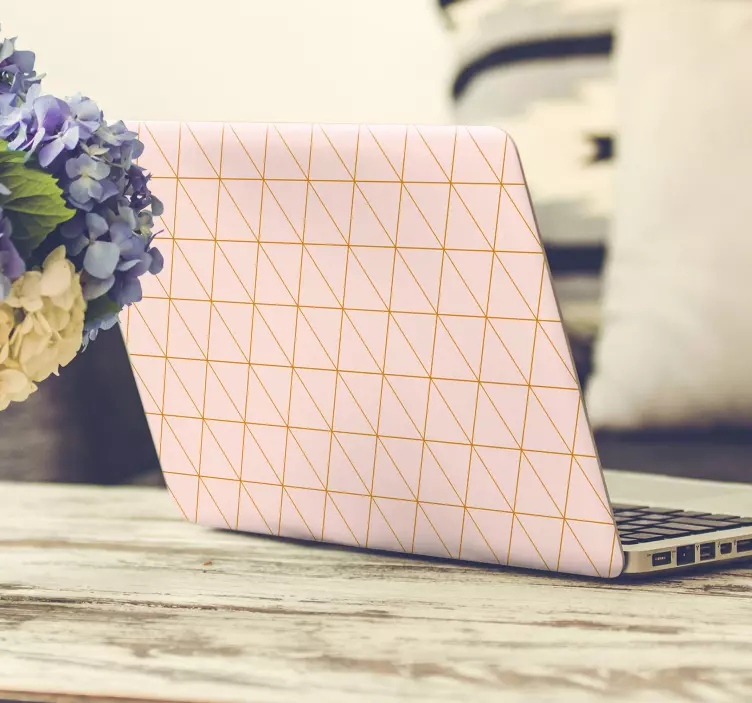 Naklejka na laptopa czerwony wzór - TenStickers