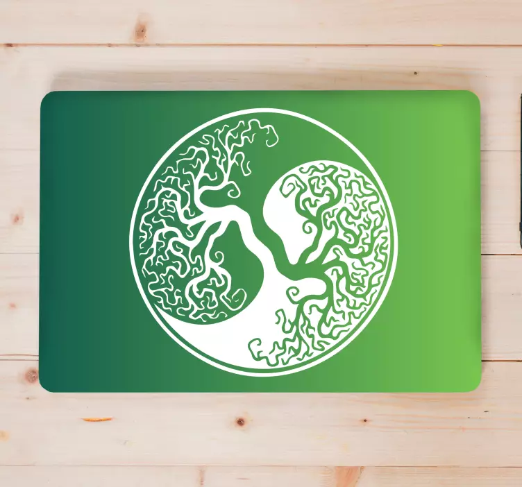 Naklejka na laptopa drzewa yin yang - TenStickers