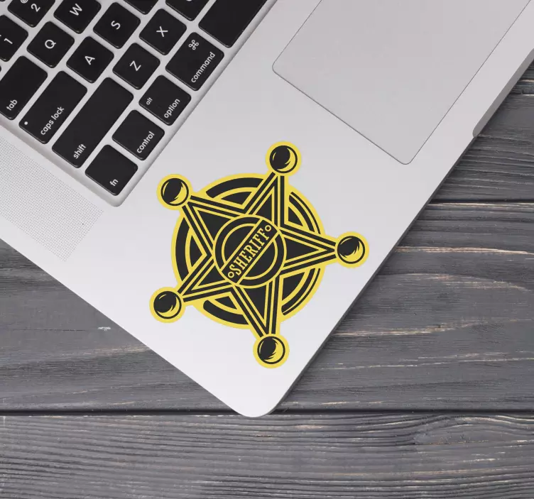 Naklejka na laptopa gwiazda szeryfa - TenStickers