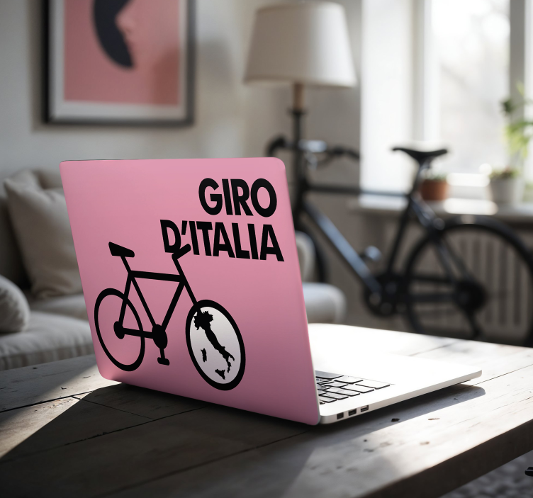 Naklejka na laptopa ikona giro d'italia - TenStickers