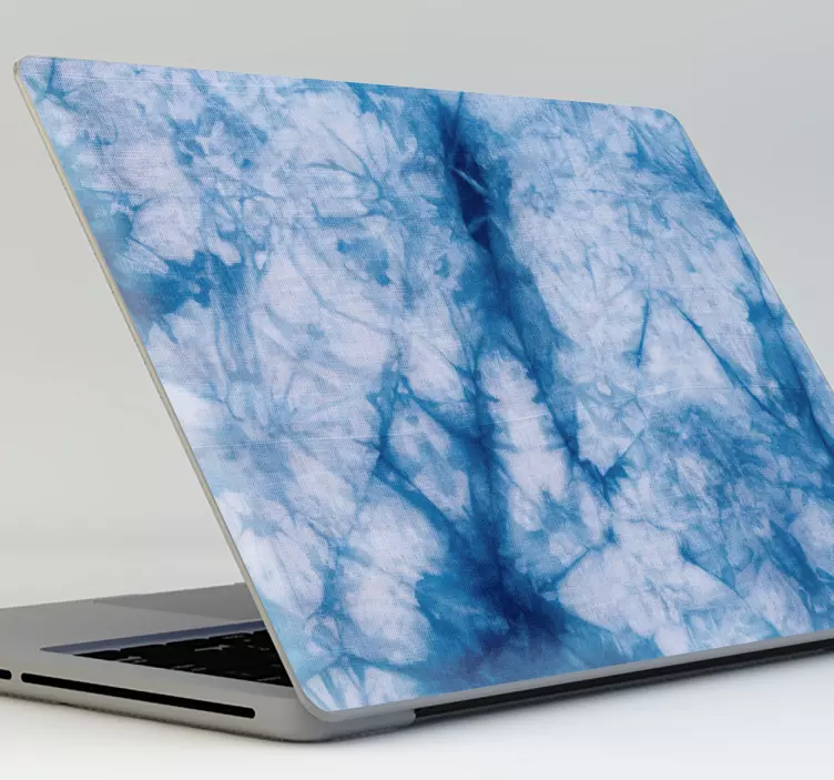 Naklejka na laptopa inspirowana shibori - TenStickers