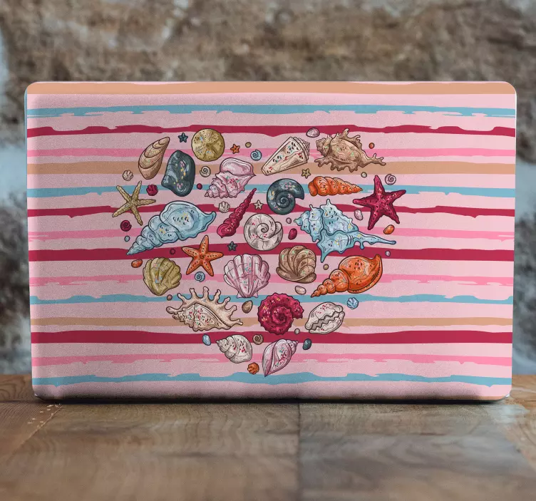 Naklejka na laptopa kompozycja muszli morskich - TenStickers