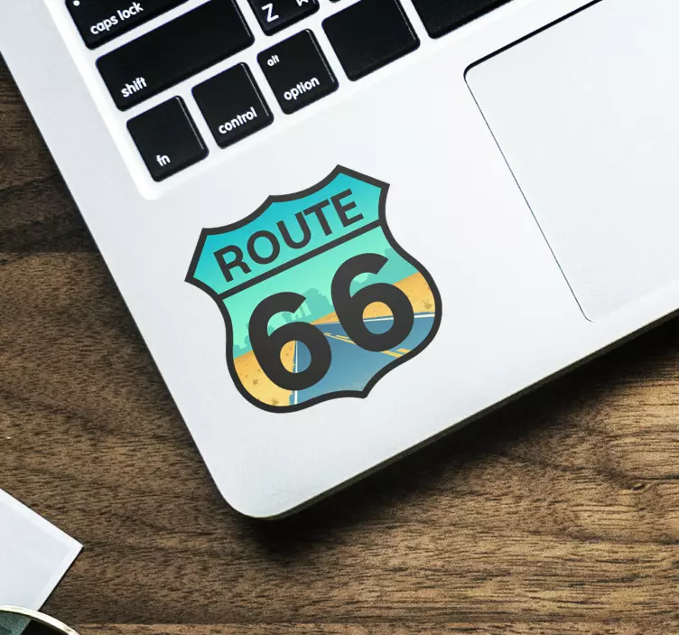 Naklejka na laptopa logo Route 66 - TenStickers